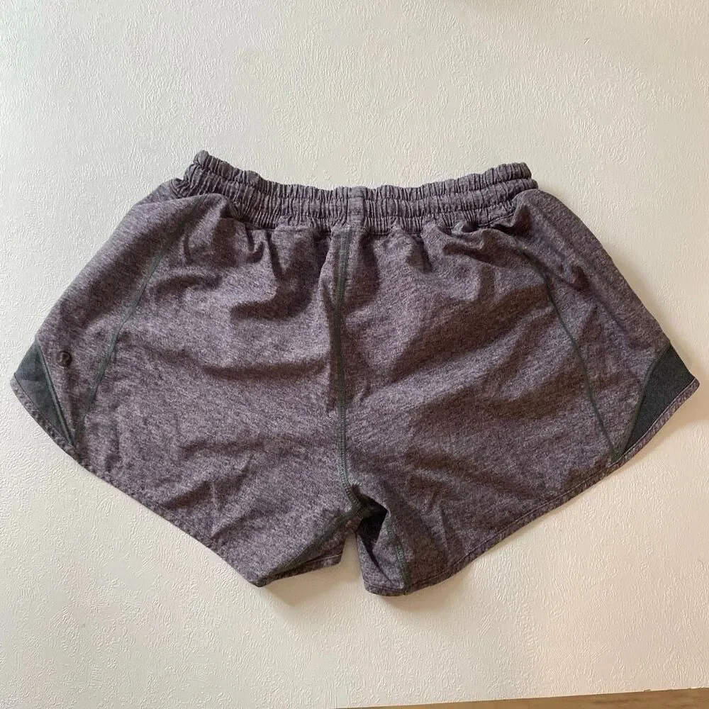 Lululemon Speed Up Shorts Size 6 Heather Gray Lined Running Athletic